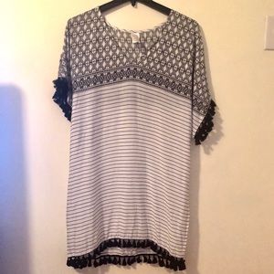 New Black & White Bathing Suit Cover Up